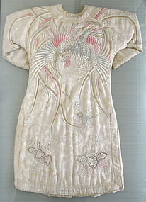 Antique Chinese Silk Robe with Phoenix and Dragons