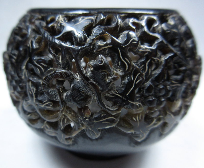 Chinese Carved Articulated Shell Container