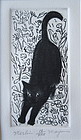 "Merlin" etching by Mayumi Oda