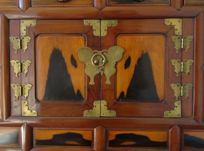 Korean Stacked Kitchen Chest with Butterflies and Bats