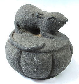 Chinese Antique Granite Weight in the form of a Mouse