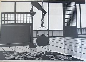 Japanese Woodblock Print "Interior" by Ted Colyer