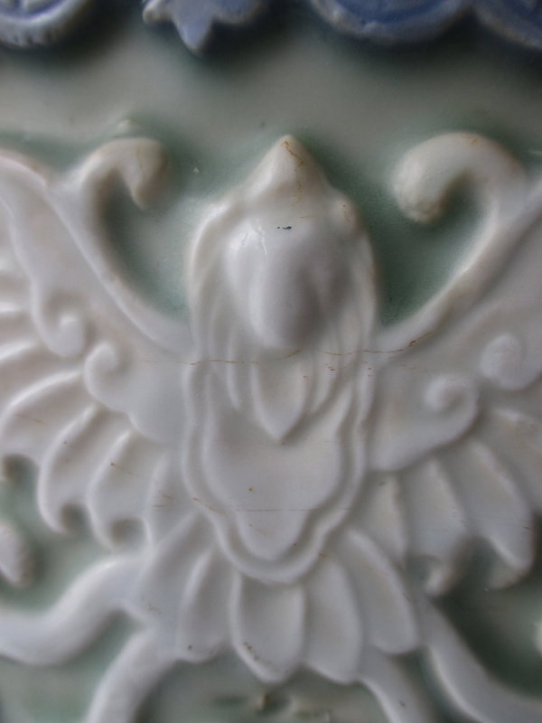 Chinese Antique Celadon Planter with Butterflies
