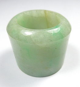 Antique Chinese Jadeite Archer's Ring with Apple Green