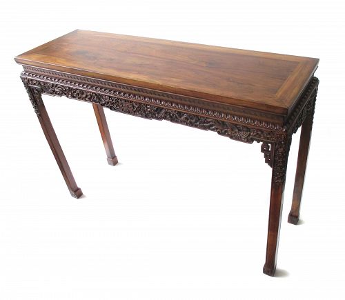 Antique Chinese Carved Huanghuali Table