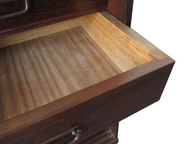 Japanese Chestnut Wood Tansu with Inside Drawers