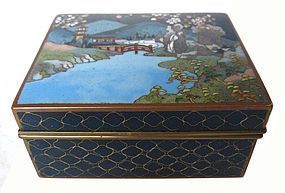 Antique Japanese Cloisonne Box with Inaba Mark
