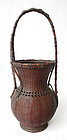 Japanese Antique Ikebana Basket Signed Showchikusi