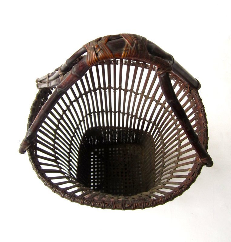 Antique Japanese Ikebana Basket