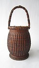 Antique Japanese Woven Bamboo Basket