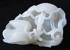 Chinese White Jade Reticulated Carving