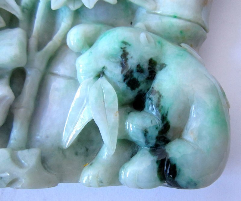 Chinese Jadeite Bamboo and Tree Carving
