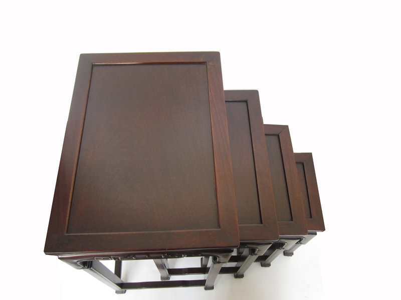 Antique Chinese Solid Rosewood Nesting Tables