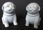 Antique Japanese Pair of Hirado-Ware Puppies