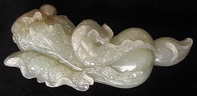 Antique Chinese Carved Jade Cabbage