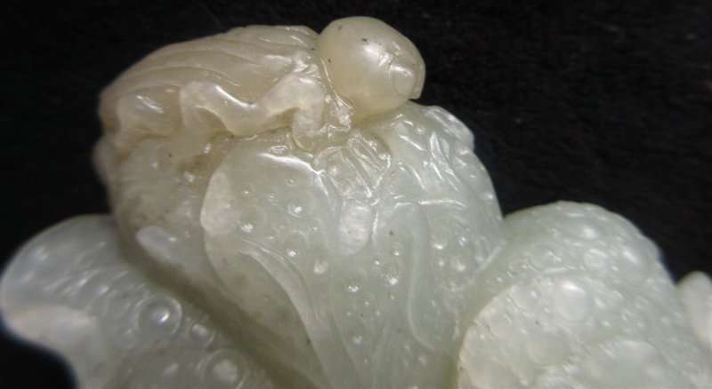 Antique Chinese Carved Jade Cabbage