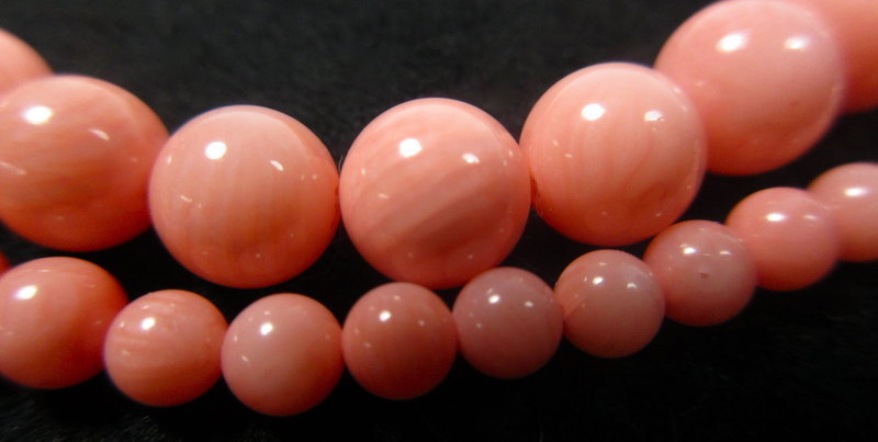 Chinese Pink Coral Bead Necklace