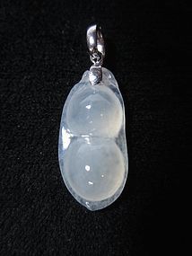 Antique Chinese Small Icy Jade Pendant