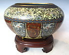Antique Japanese Cloisonne Oval Container
