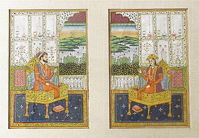 Antique Indian Painting of Royal Couple