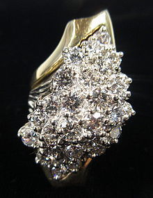 Antique 5.5 cttw Diamond Cluster Ring