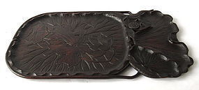 Antique Chinese Lotus Tray