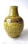 Vintage Japanese Ash Glaze Celedon Vase