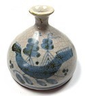 Antique Japanese Crackle Porcelain Bottle