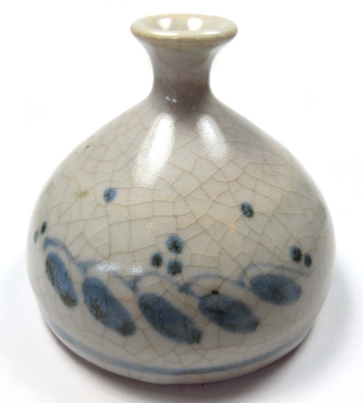 Antique Japanese Crackle Porcelain Bottle