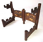 Japanese Carved Hardwood Sword Stand