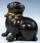 Antique Japanese Bronze Dog