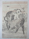 Japanese Original Woodblock Print by Hokusai