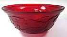 Chinese Red Peking Glass Bowl