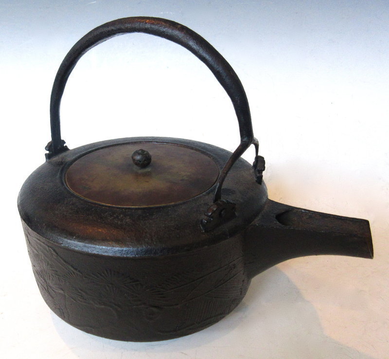 Antique Japanese Iron Sake Kettle