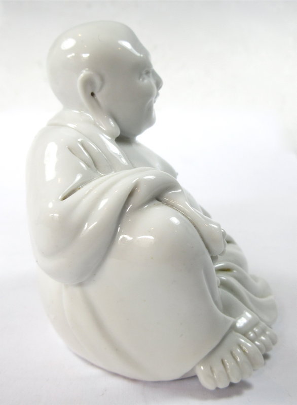 Antique Chinese Blanc De Chine Budai