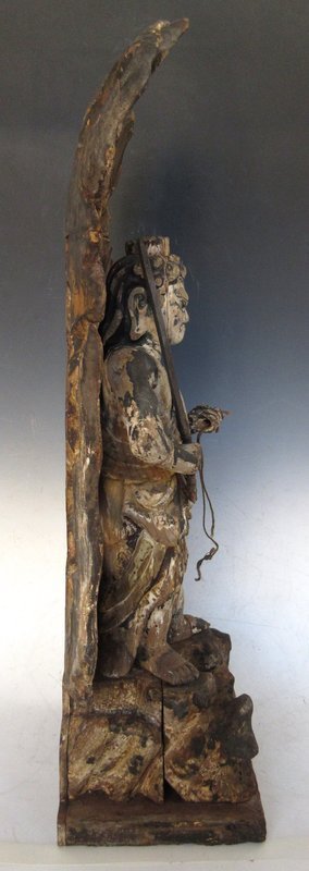 Antique Japanese Carved Wooden Fud&amp;#333; My&amp;#333;-&amp;#333;