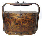 Antique Chinese Three-Tier Storage Basket