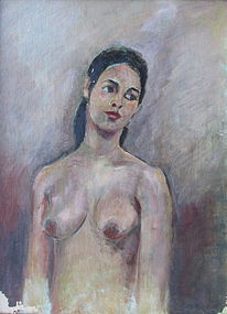 Oil Painting of Nude Maiden by Chen Danqing