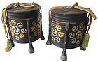 Japanese Pair of Lacquered Hokai Boxes