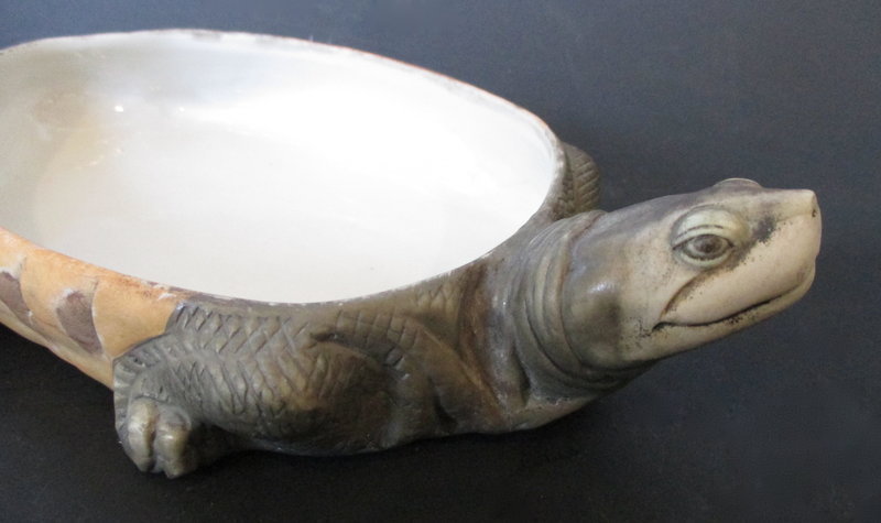 Unusual Charming Chinese Porcelain Turtle Box
