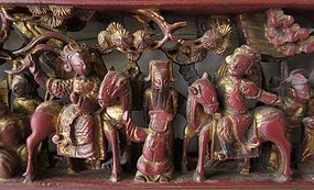 Chinese Gilt Lacquer Panel Carving