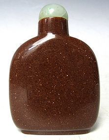 Antique Chinese Goldstone Snuff Bottle