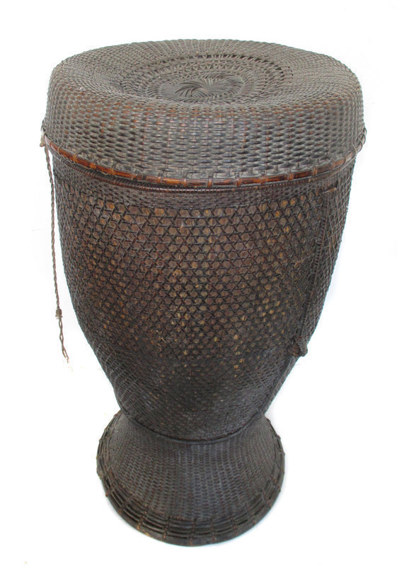 Burmese Antique Akha Woven Bamboo Basket