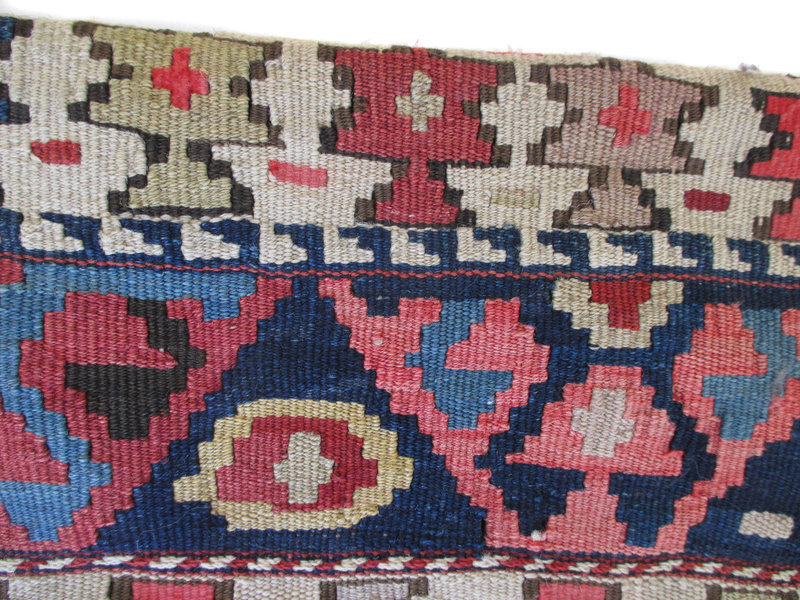 Antique Kurdish Kilim Saddle Bag