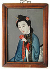 Antique Chinese Reverse Glass Painting