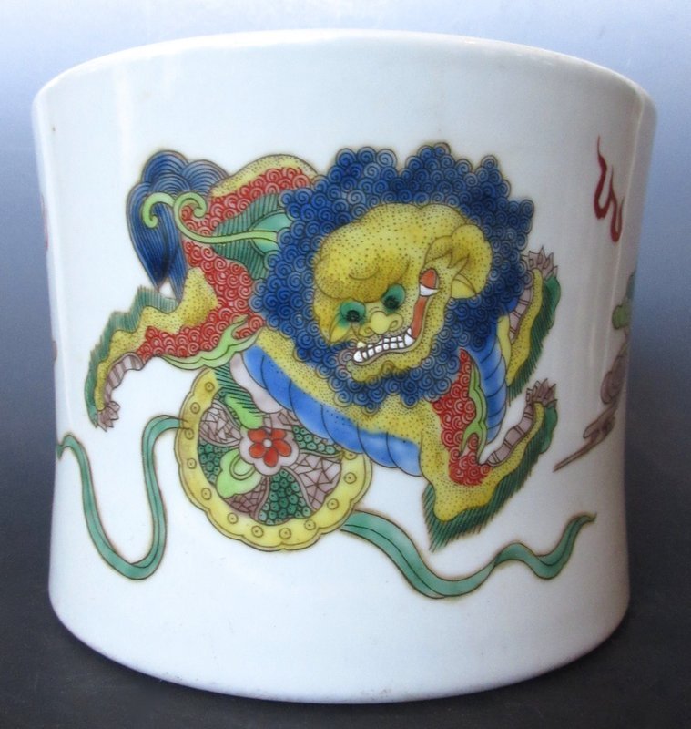 Antique Chinese Porcelain Cylinder Vase