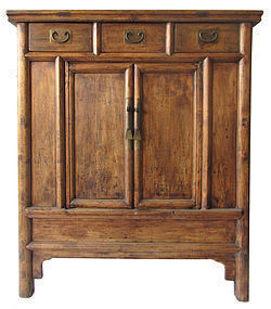 Antique Chinese Jumu Wood Cabinet