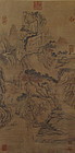 Chinese Painted Copy of a Landscape Scroll by Bian Lu