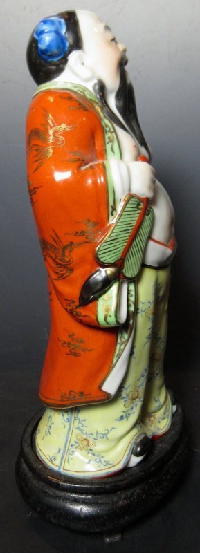Chinese Porcelain Statue of Zhongli Quan