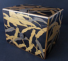 Japanese Antique Lacquer Box with Geese